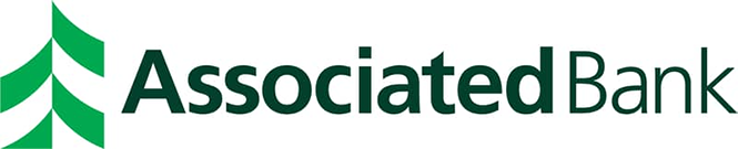 Associated Bank logo featuring a green stylized tree graphic to the left of the words Associated Bank in green text, perfect for highlighting on an event subpage with its clean design and white background.